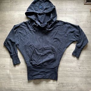 Lululemon heathered navy oversized cowl neck hoodie